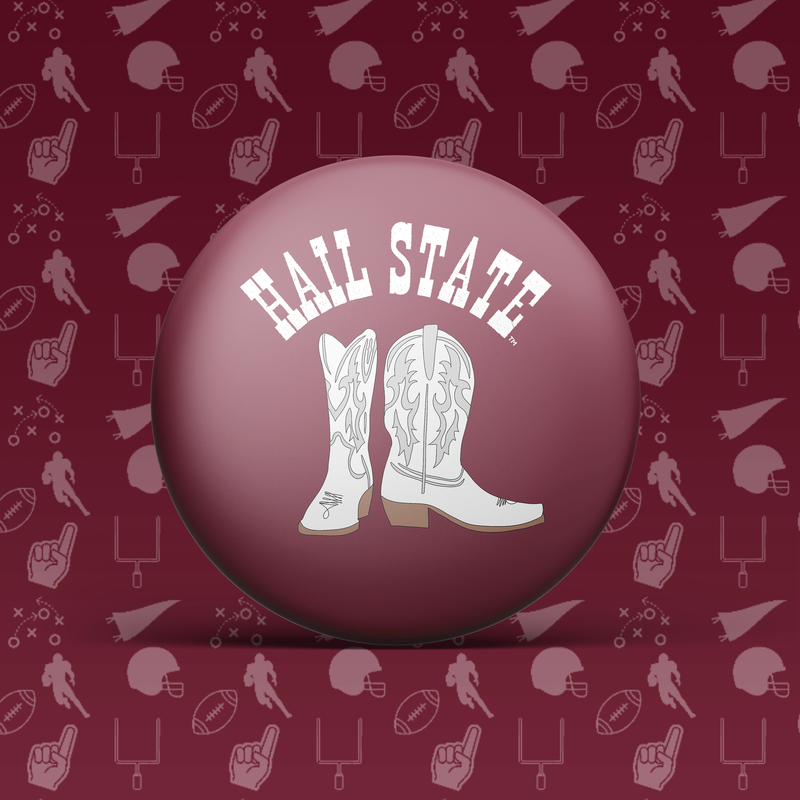 Hail State Boots Button