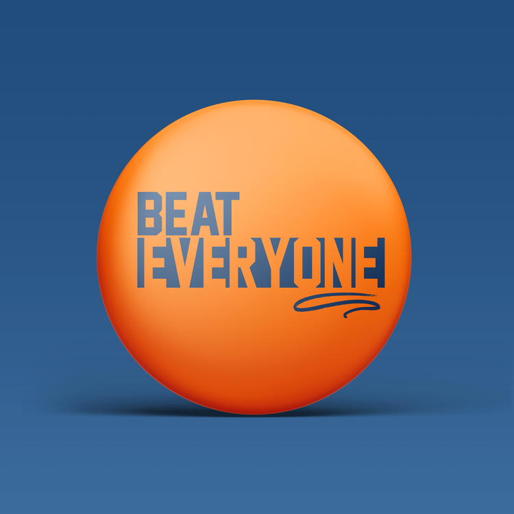 Beat Everyone - Navy & Orange