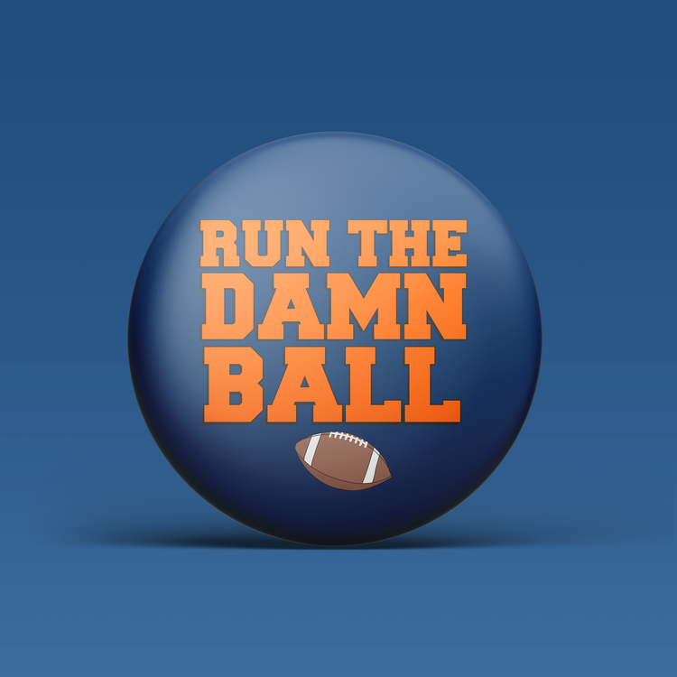 Run The Damn Ball - Navy & Orange