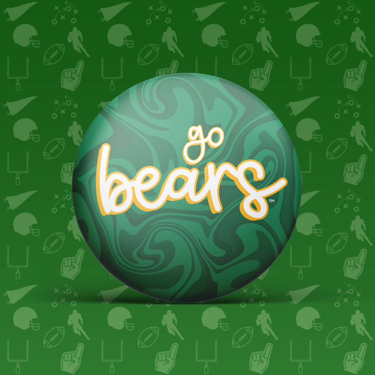 Go Bears Swirl Button