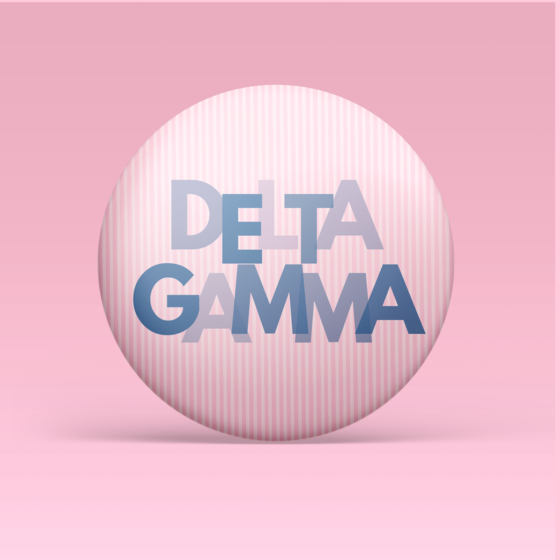 Delta Gamma Layered Letters Button