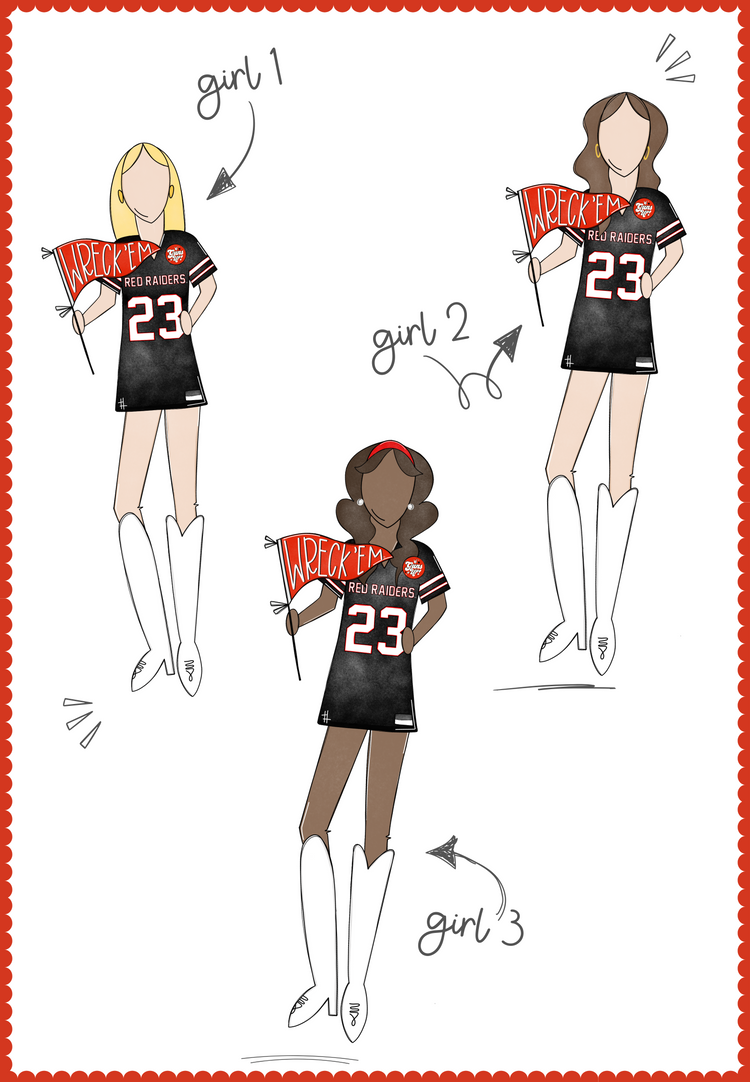 Texas Tech Girls Acrylic Block Shelfie