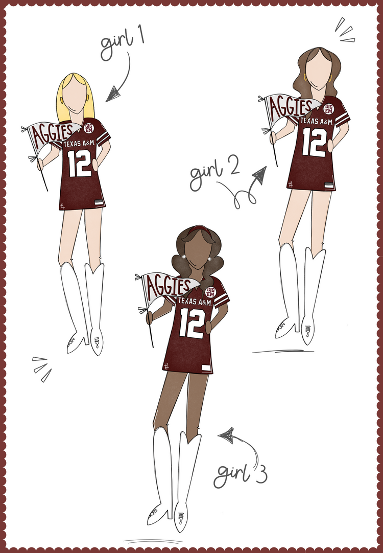 Texas A&M Girls Acrylic Block Shelfie