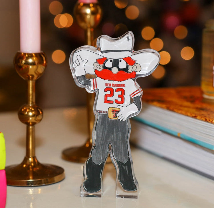 Raider Red Acrylic Block Shelfie