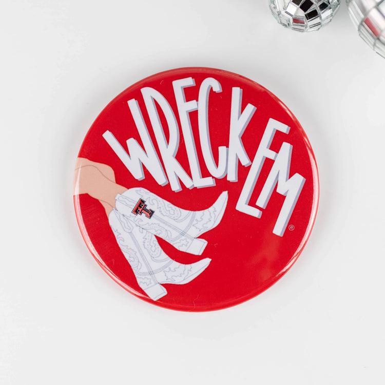 Wreck 'Em Boots Button