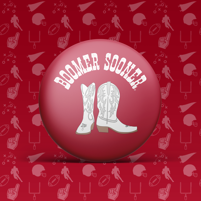 Boomer Sooner Boots Button