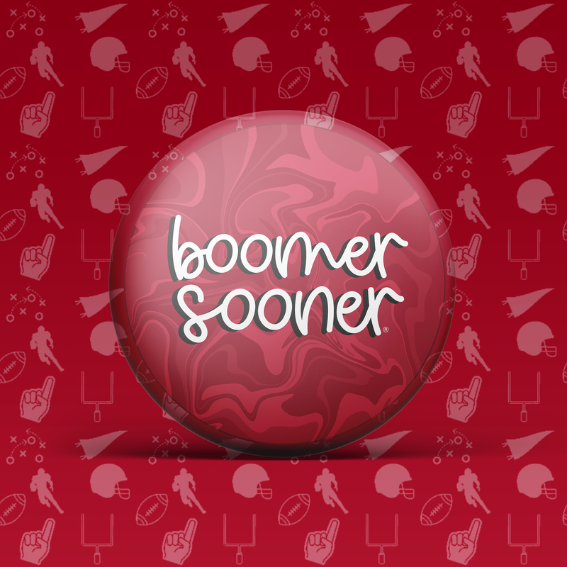 Boomer Sooner Swirl Button