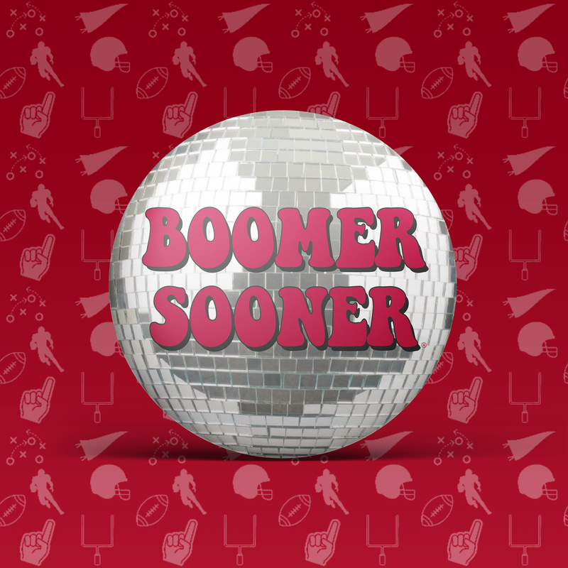 Boomer Sooner Disco Button