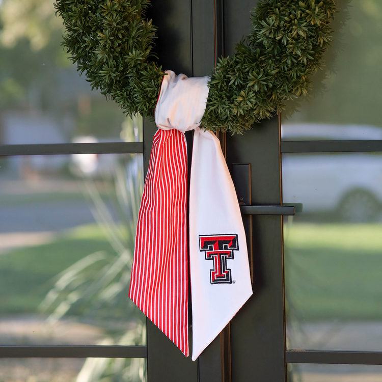 Texas Tech Embroidered Wreath Sash