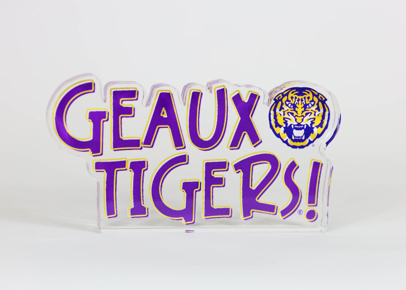 Geaux Tigers Acrylic Block Shelfie