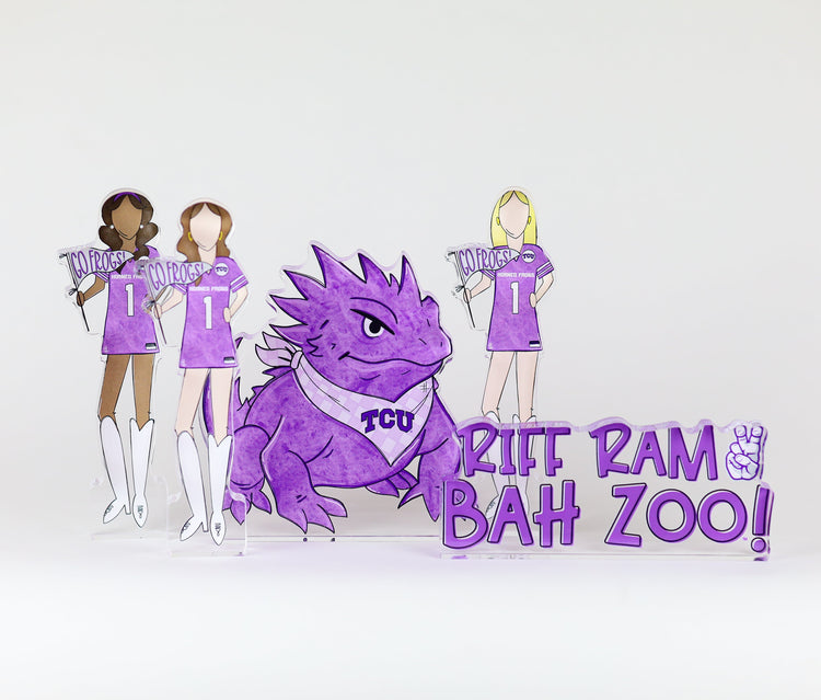 TCU Riff Ram Bah Zoo Acrylic Block Shelfie