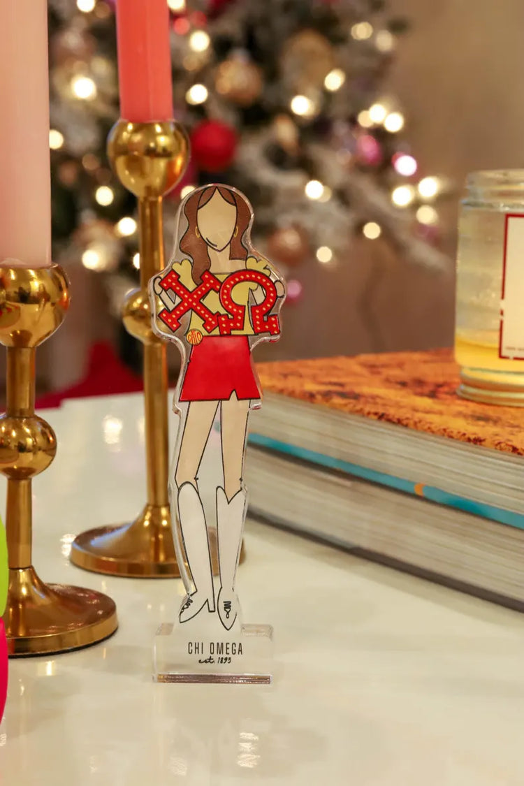 Chi Omega Acrylic Block Shelfie