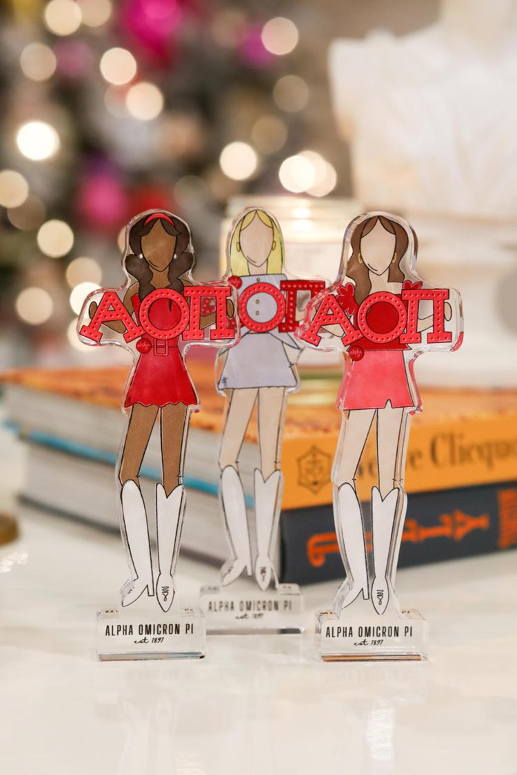 Alpha Omicron Pi Acrylic Block Shelfie