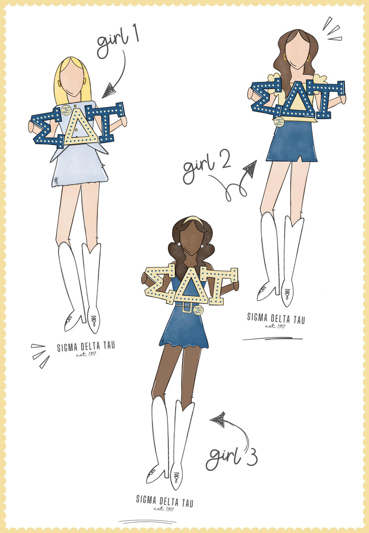 Sigma Delta Tau Acrylic Block Shelfie