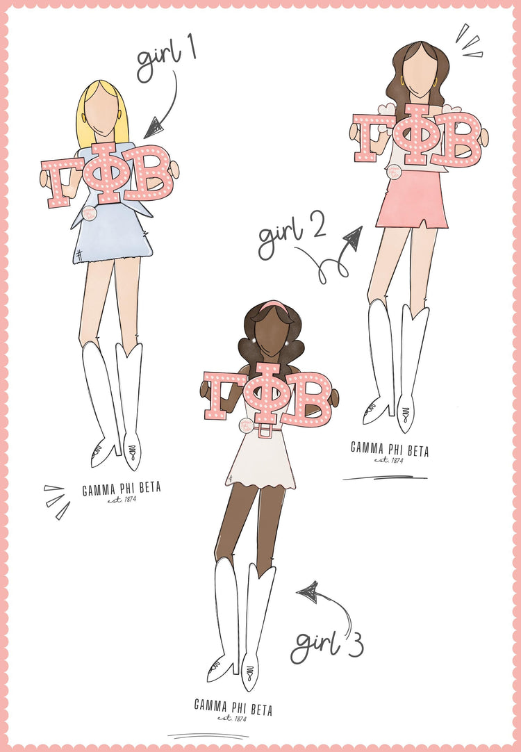 Gamma Phi Beta Acrylic Block Shelfie