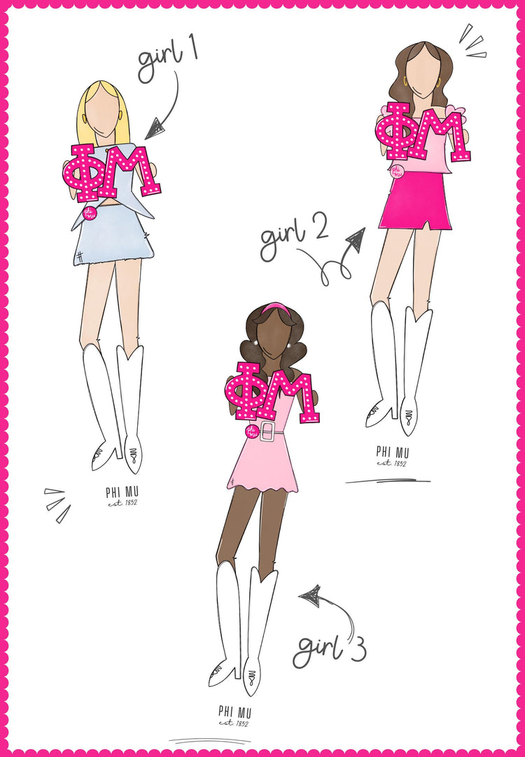 Phi Mu Acrylic Block Shelfie