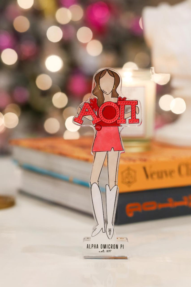 Alpha Omicron Pi Acrylic Block Shelfie