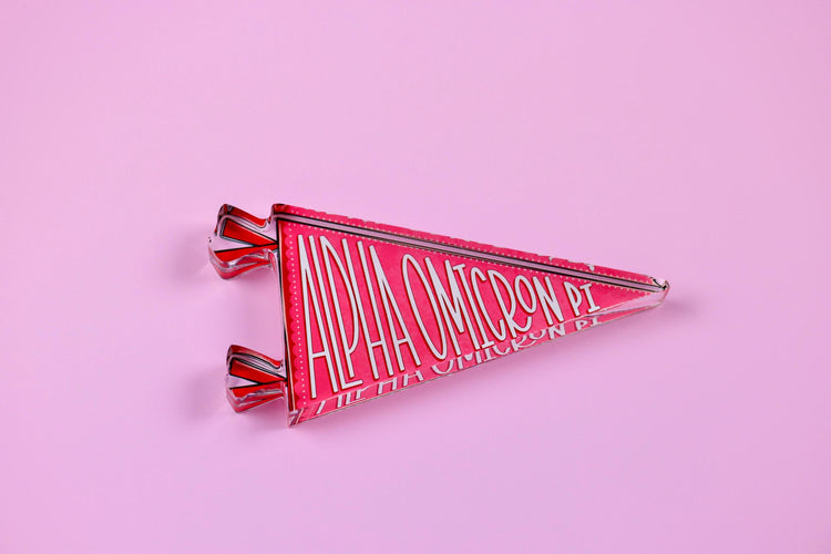 Alpha Omicron Pi Acrylic Pennant Flag Shelfie