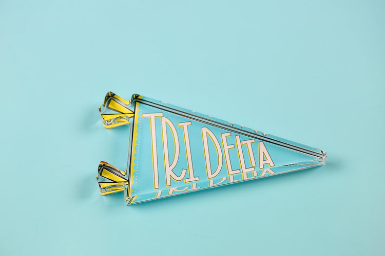 Tri Delta Acrylic Pennant Flag Shelfie