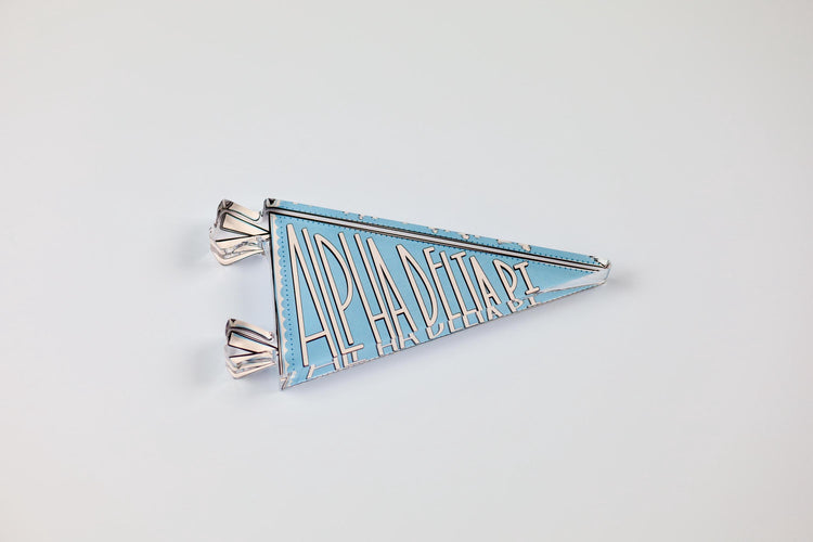 Alpha Delta Acrylic Pennant Flag Shelfie