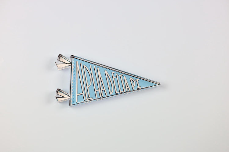 Alpha Delta Acrylic Pennant Flag Shelfie