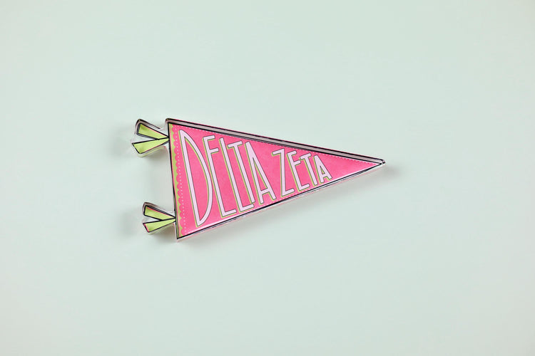 Delta Zeta Acrylic Pennant Flag Shelfie