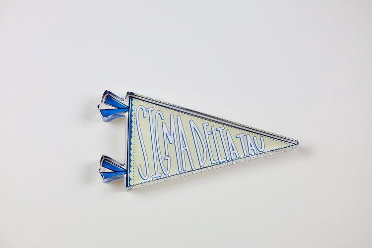Sigma Delta Tau Acrylic Pennant Flag Shelfie