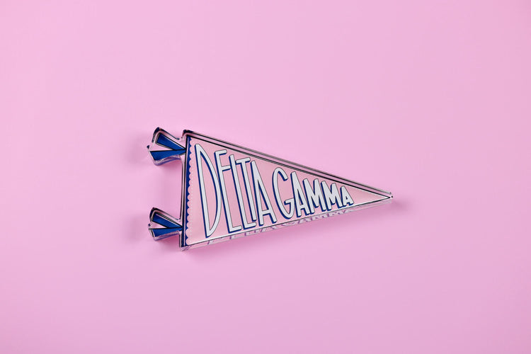 Delta Gamma Acrylic Pennant Flag Shelfie