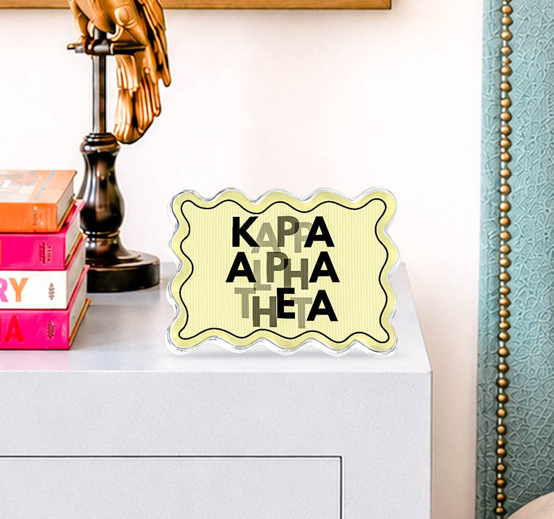Kappa Alpha Theta Scallop Acrylic Shelfie