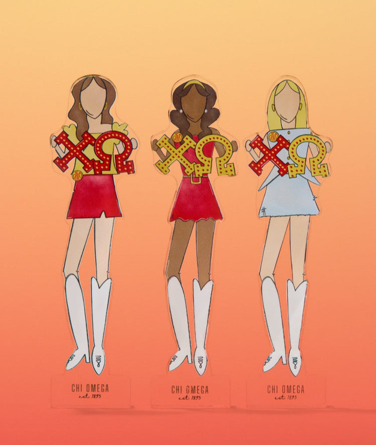 Chi Omega Acrylic Block Shelfie
