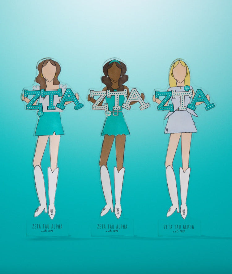 Zeta Tau Alpha Acrylic Block Shelfie