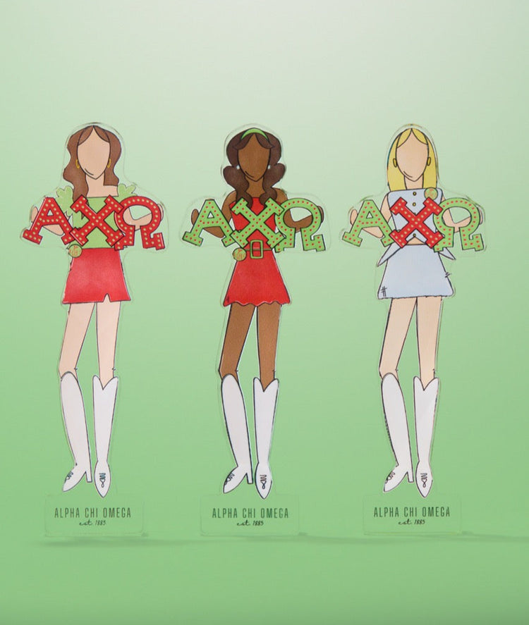 Alpha Chi Omega Acrylic Block Shelfie