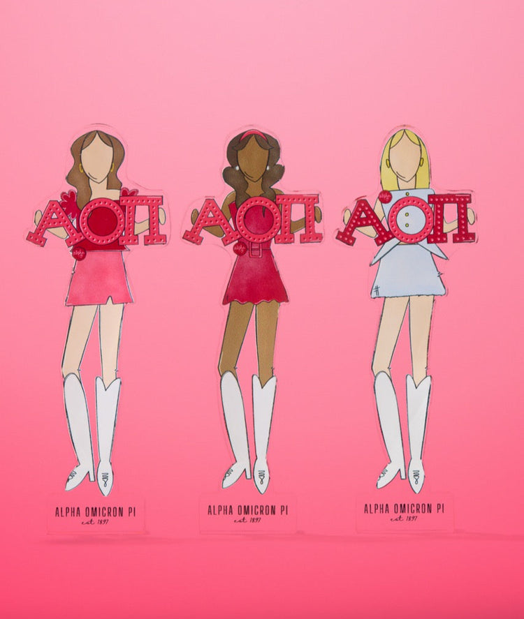 Alpha Omicron Pi Acrylic Block Shelfie