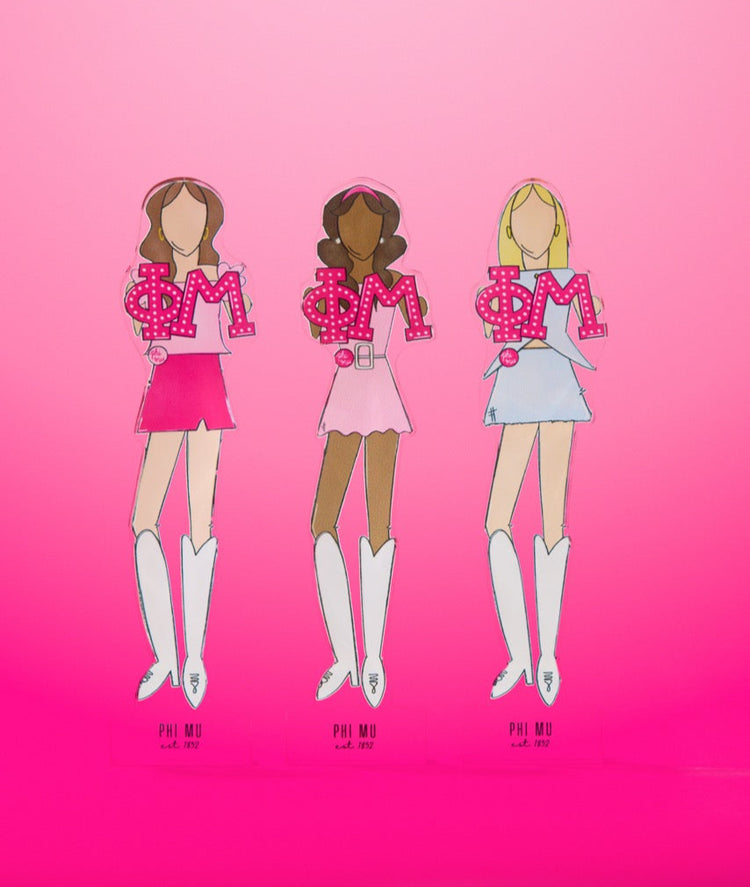 Phi Mu Acrylic Block Shelfie