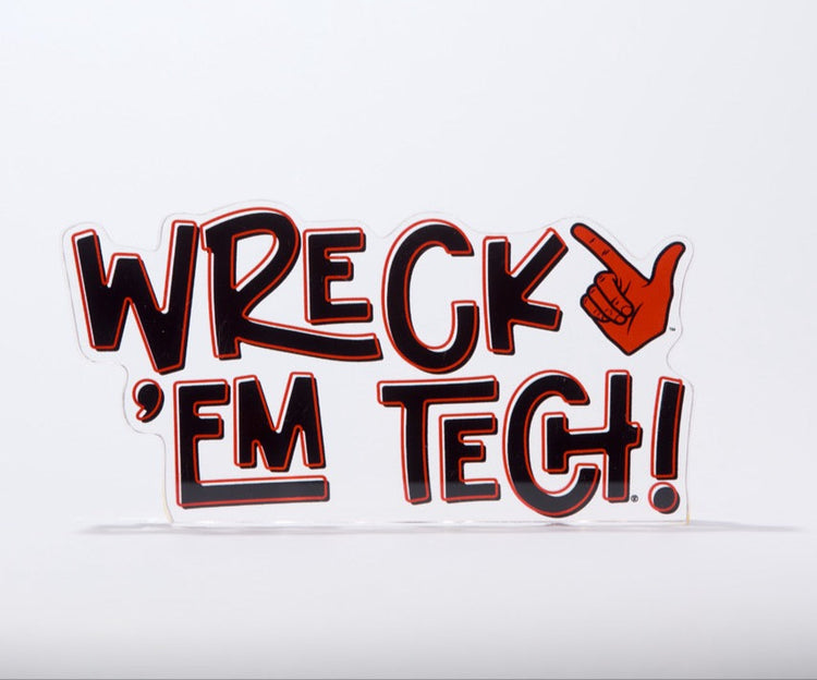 Wreck 'Em Tech Letter Acrylic Block Shelfie