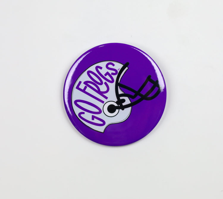 Go Frogs Helmet Button
