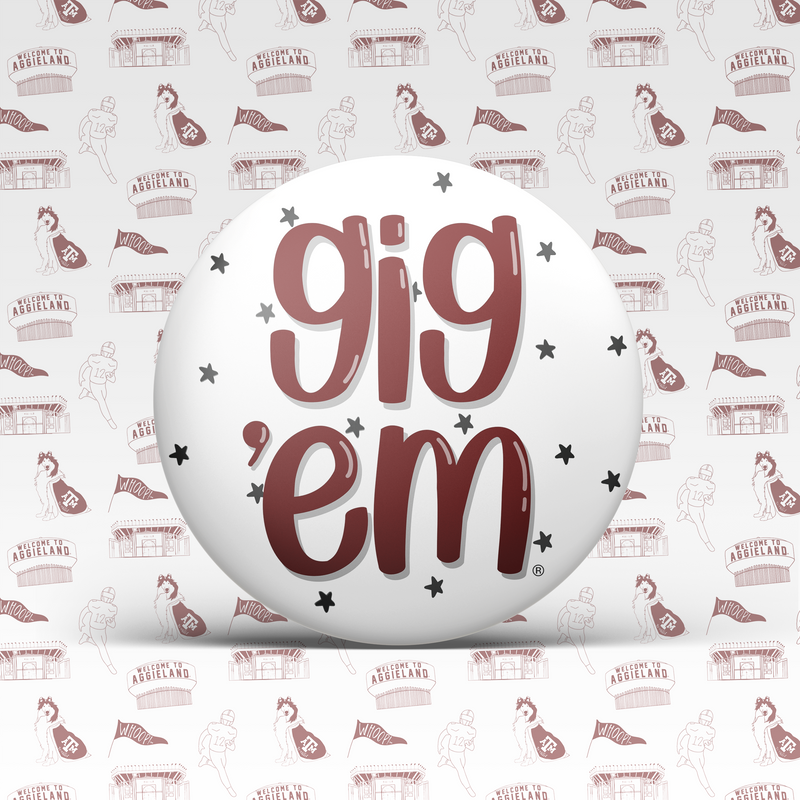 Gig 'Em Stars Button