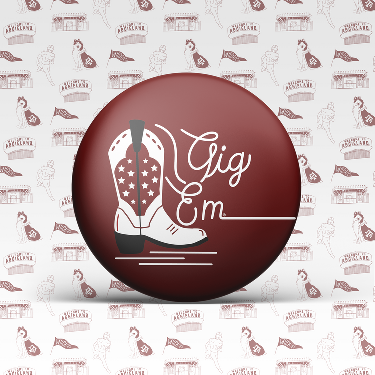 Gig 'Em Boot Button