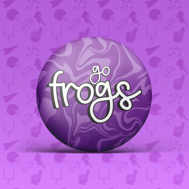 Go Frogs Swirl Button