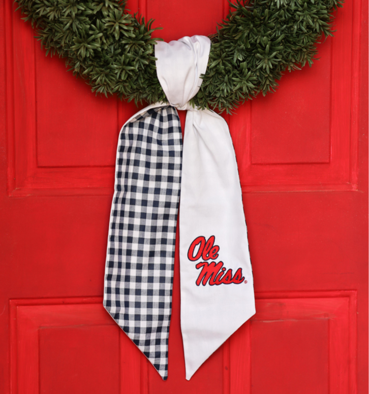 Ole Miss Embroidered Wreath Sash