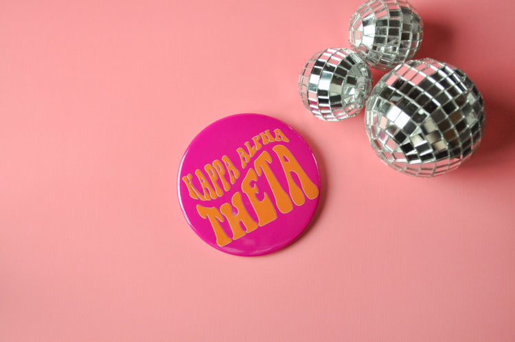 Kappa Alpha Theta Groovy Button