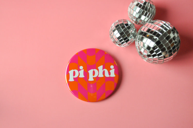 Pi Beta Phi Checkered Button