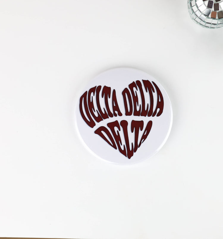 Tri Delta Heart - Maroon