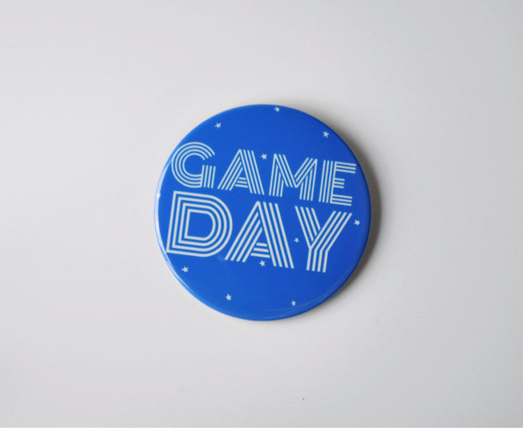 Game Day Button - Blue