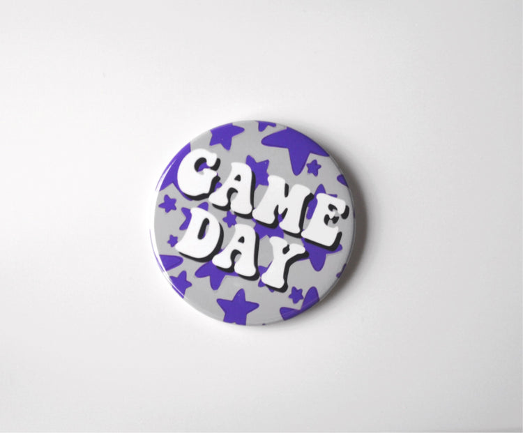 Game Day Stars Button - Purple