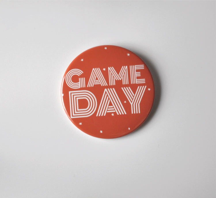 Game Day Button - Burnt Orange