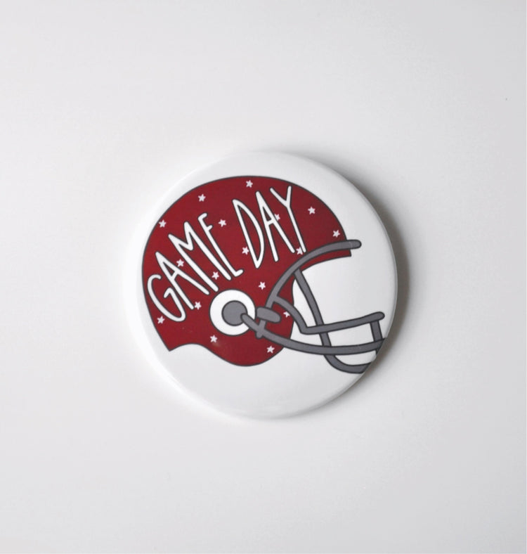 Game Day Helmet Button - Maroon