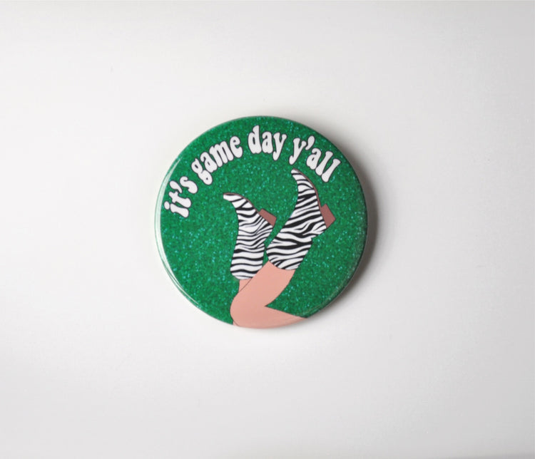 It's Game Day Y'all Button - Green