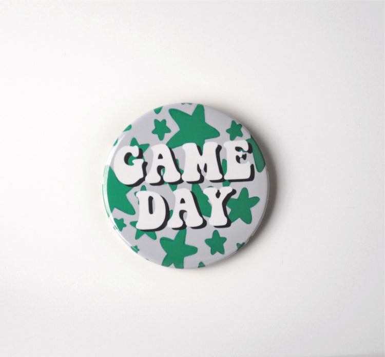 Game Day Stars Button - Green