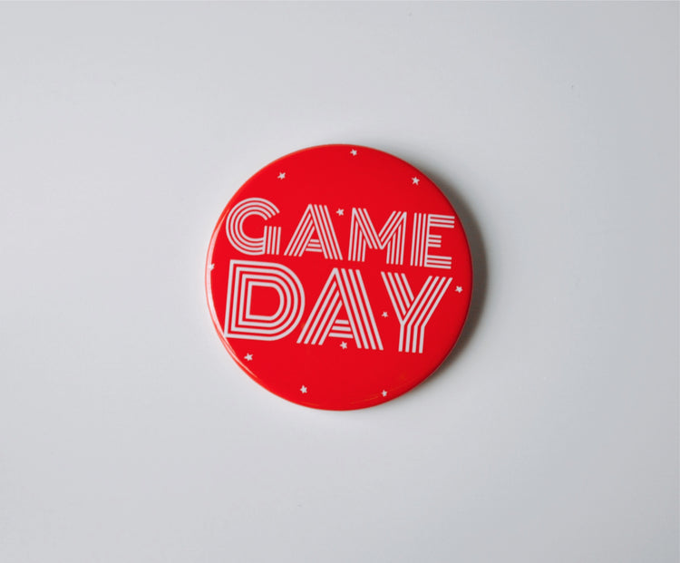 Game Day Button - Red